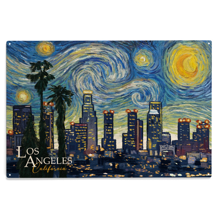 Los Angeles, California, Starry Night Series, Wood Sign and Postcards