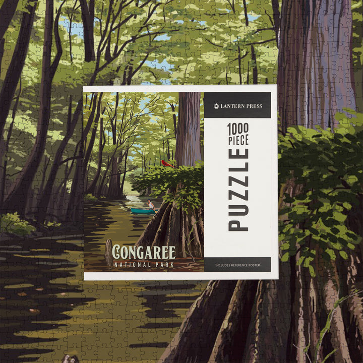 Congaree National Park, South Carolina, Painterly National Park Series, Jigsaw Puzzle