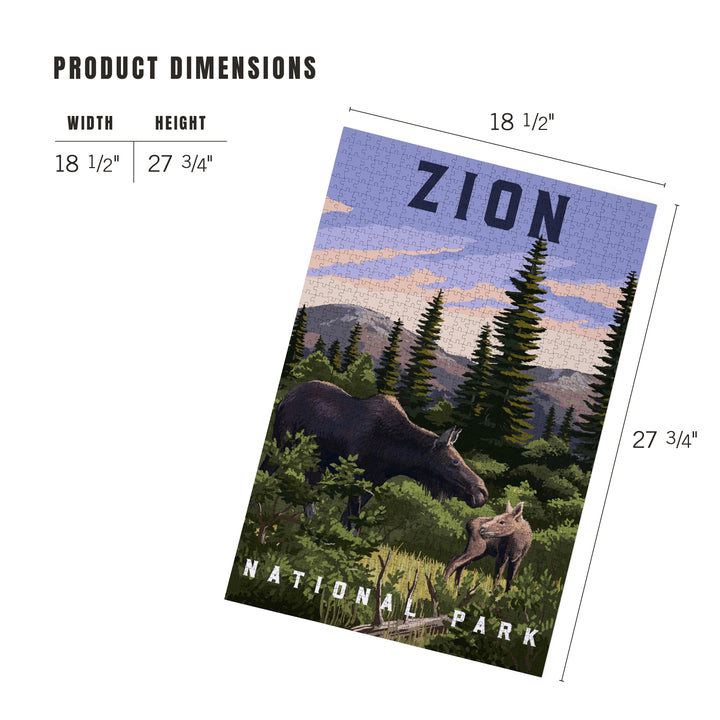 Zion National Park, Moose Scene, Jigsaw Puzzle