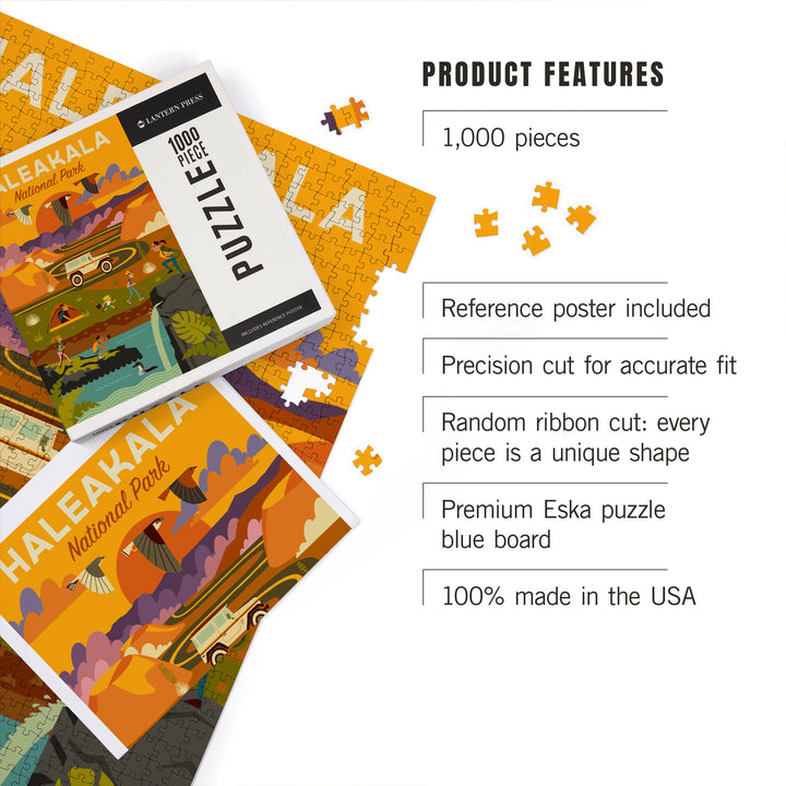 Haleakalā National Park, Hawaii, Geometric National Park Series, Jigsaw Puzzle