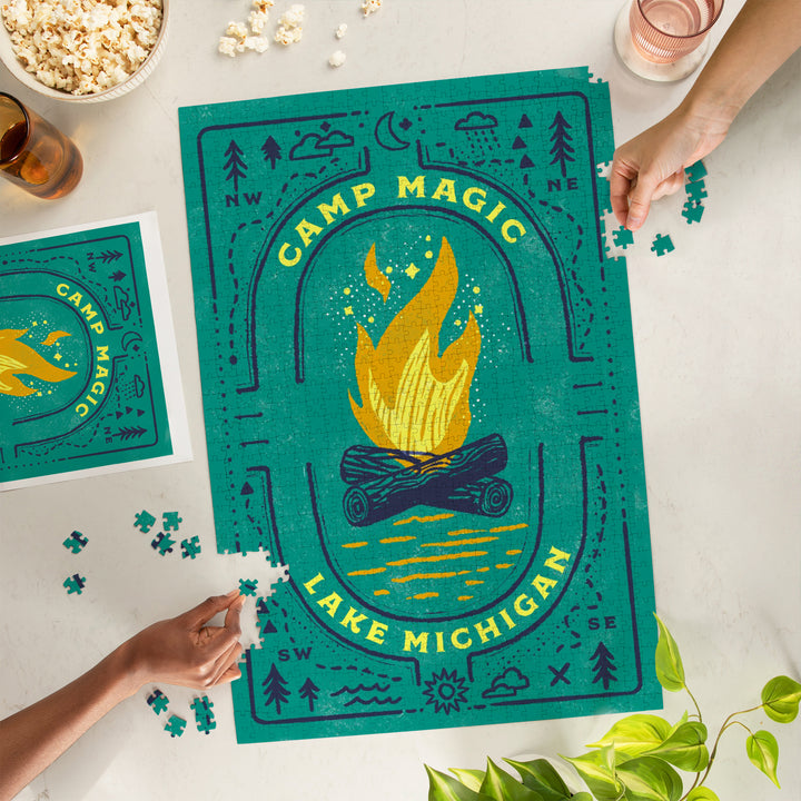 Lake Michigan, Lake Life Series, Camp Magic, Jigsaw Puzzle