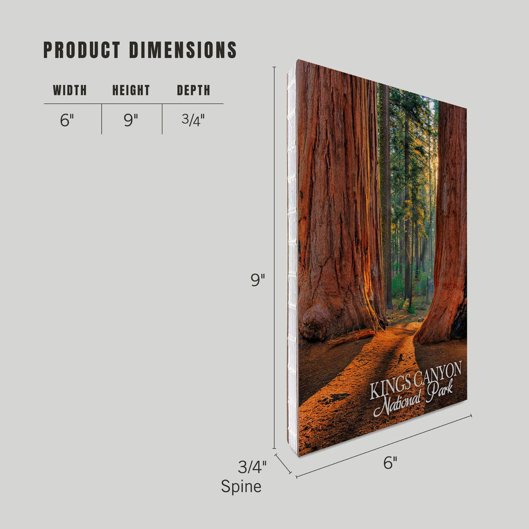 Lined 6x9 Journal, Kings Canyon National Park, California, Grants Grove, Lay Flat, 193 Pages, FSC paper