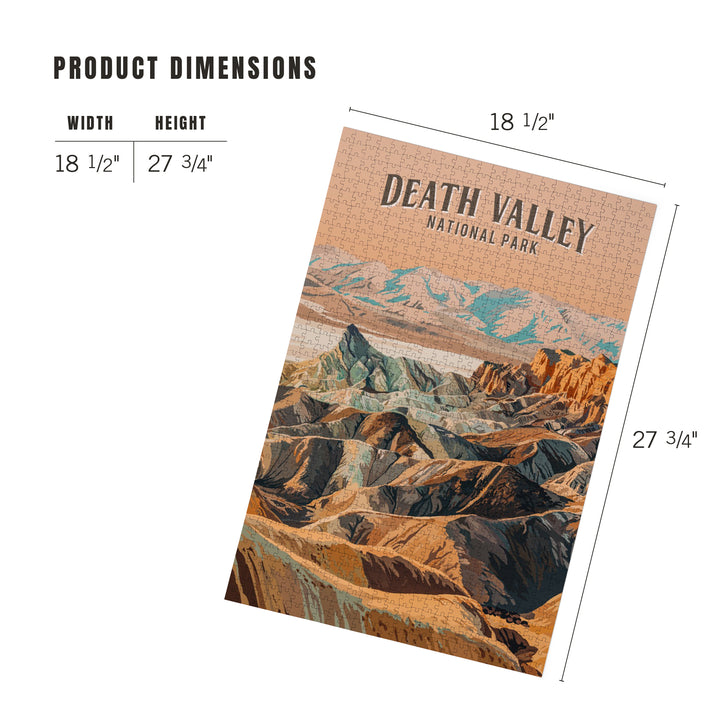 Death Valley National Park, California, Painterly National Park Series, Jigsaw Puzzle