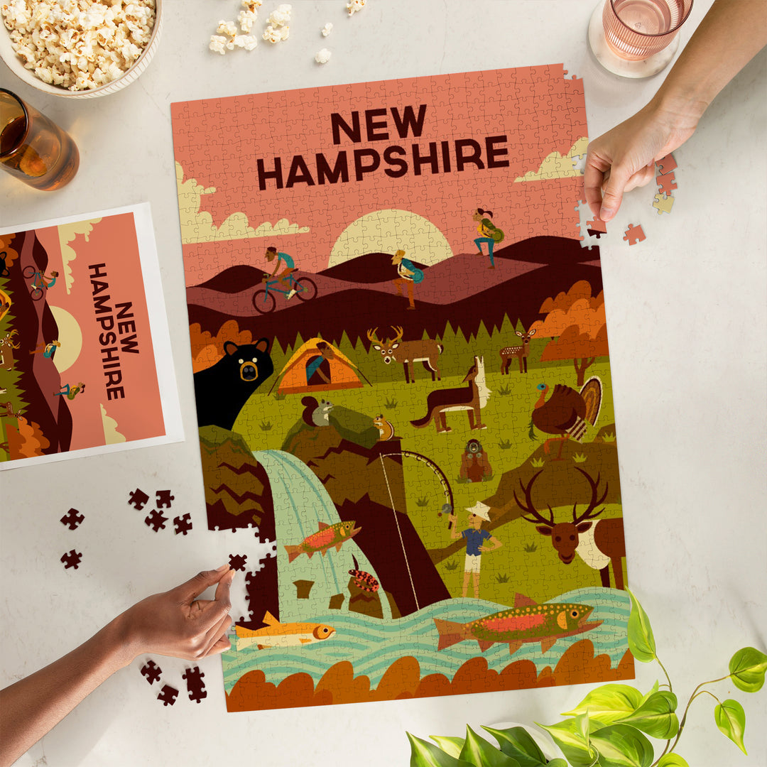 New Hampshire, Geometric, Jigsaw Puzzle