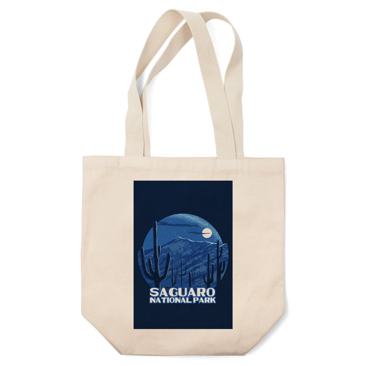Saguaro National Park, Arizona, Rincon Peak, Night Sky,, Tote Bag