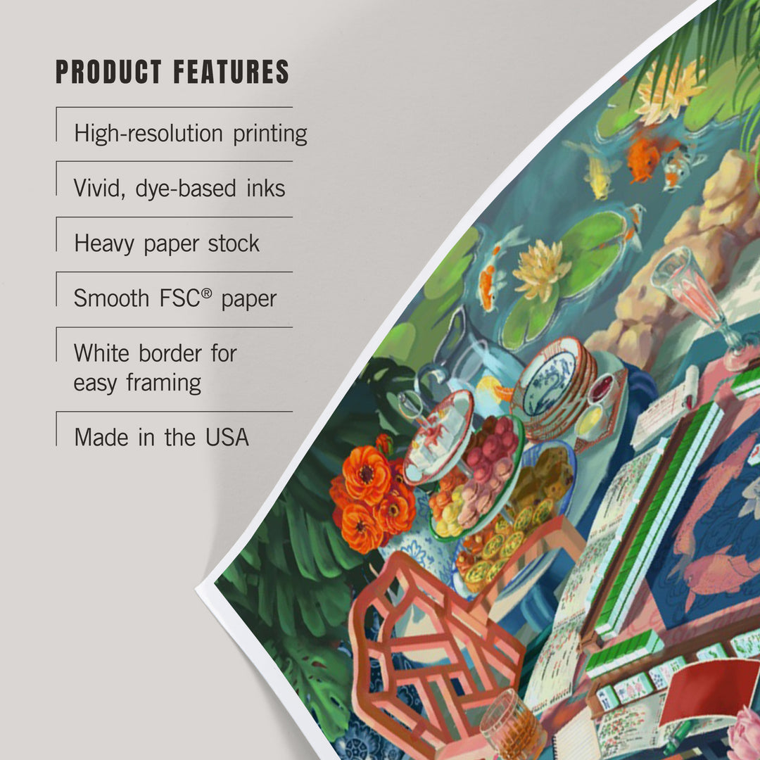 Oil Painting, Mahjong Life, Art & Giclee Prints