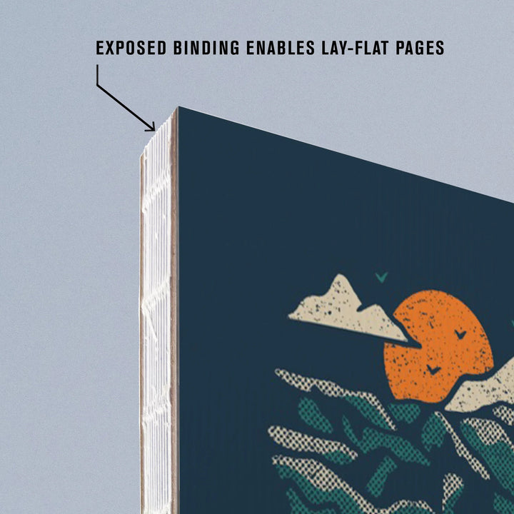 Lined 6x9 Journal, Colorado, Great Sand Dunes National Park and Preserve, Distressed, Lay Flat, 193 Pages, FSC paper