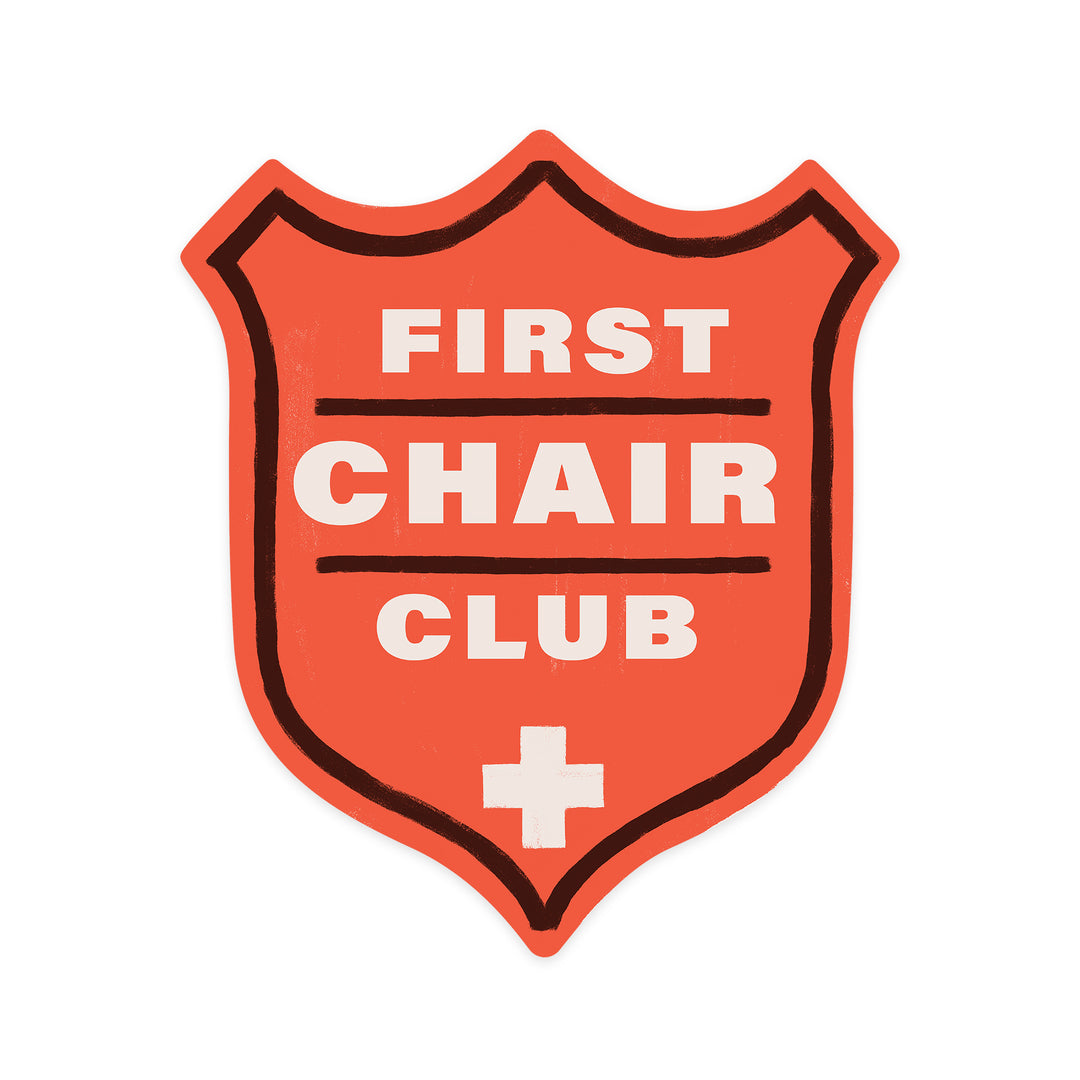 Snow Patrol Series, First Chair Club, Contour, Vinyl Sticker