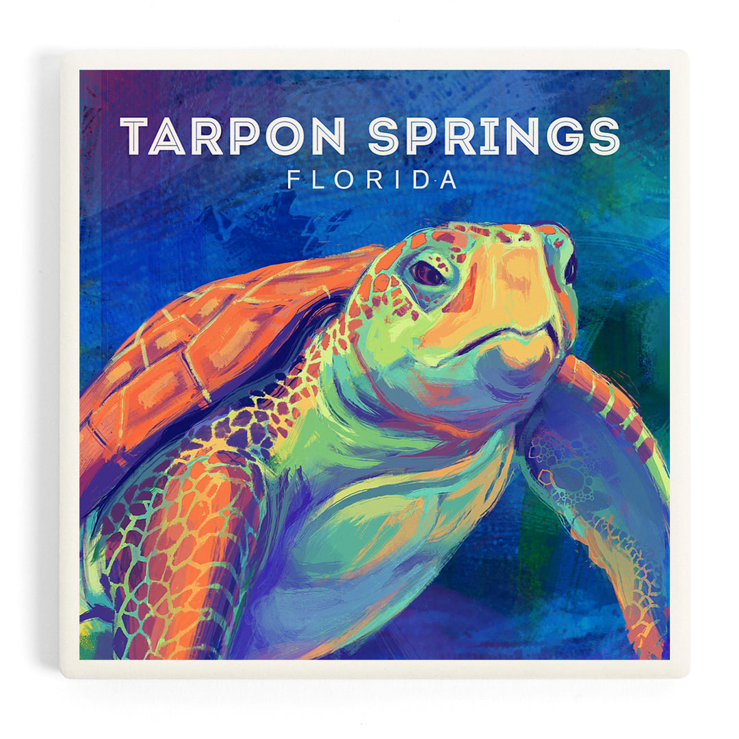 Tarpon Springs, Florida, Vivid, Sea Turtle, Coasters