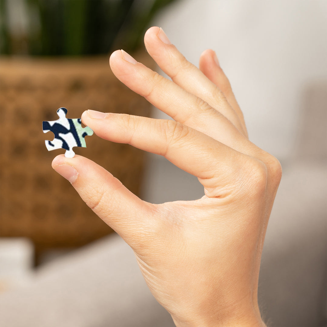 Providence, Rhode Island, Watercolor Whale, Deep Blue Sea, Nautical Art, 1000 Piece Jigsaw Puzzle