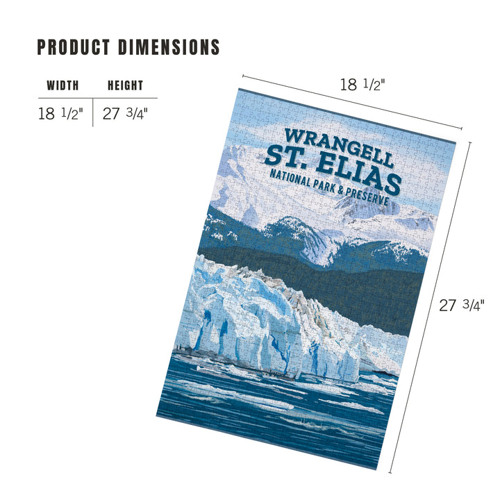 Wrangell-St. Elias National Park and Preserve, Alaska, Painterly National Park Series, Jigsaw Puzzle