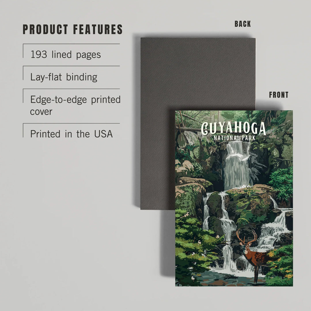 Lined 6x9 Journal, Cuyahoga Valley National Park, Ohio, Painterly National Park Series, Lay Flat, 193 Pages, FSC paper