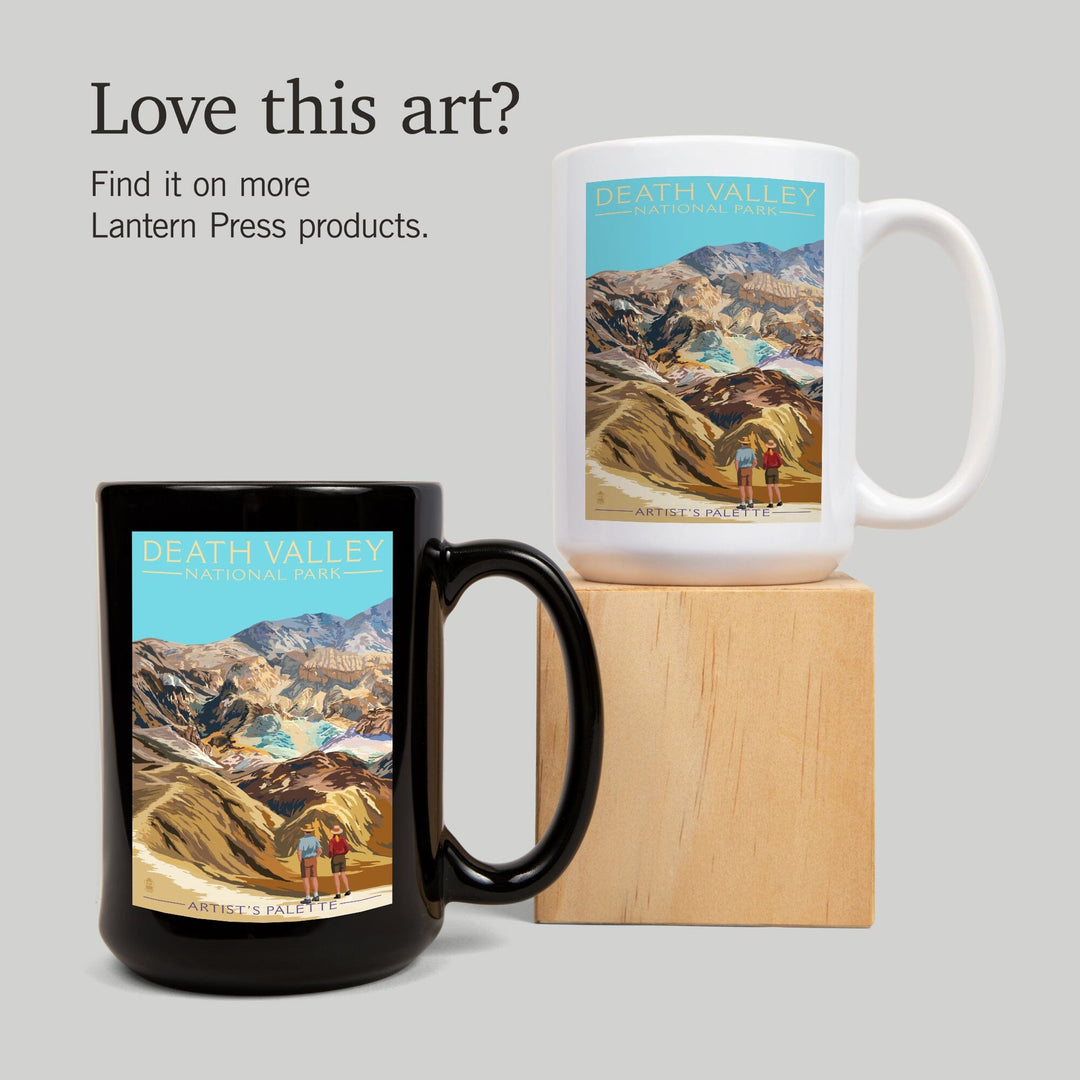 Death Valley National Park, California, Artist's Palette, Painterly National Park Series, Lantern Press Artwork, Ceramic Mug Mugs Lantern Press 