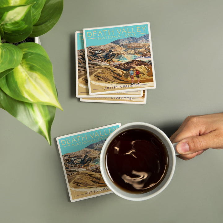 Death Valley National Park, California, Artist's Palette, Painterly Series, Coasters Coasters Lantern Press 