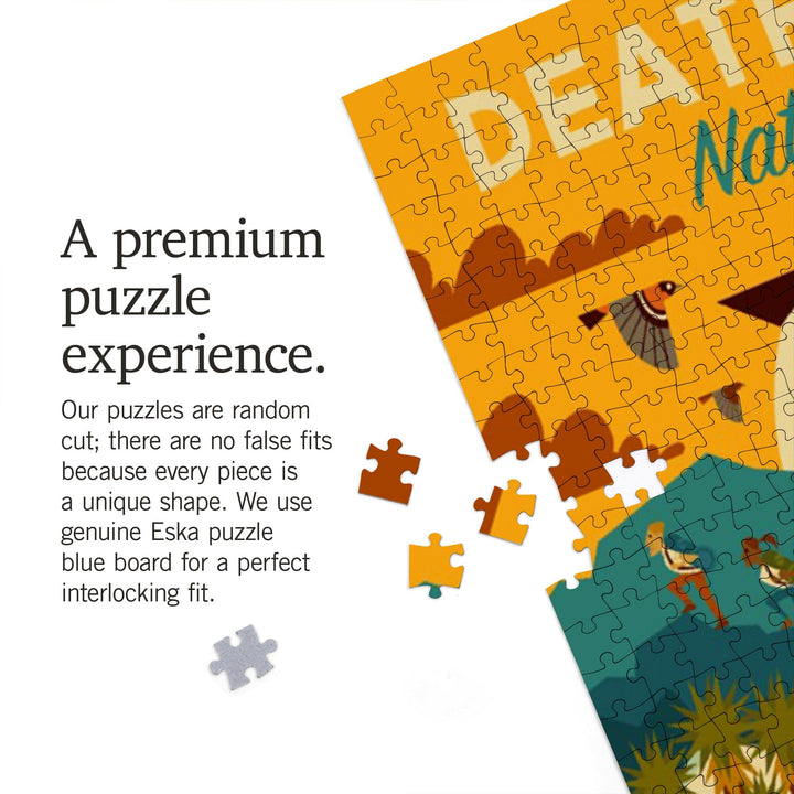 Death Valley National Park, California, Geometric National Park Series, Jigsaw Puzzle Puzzle Lantern Press 