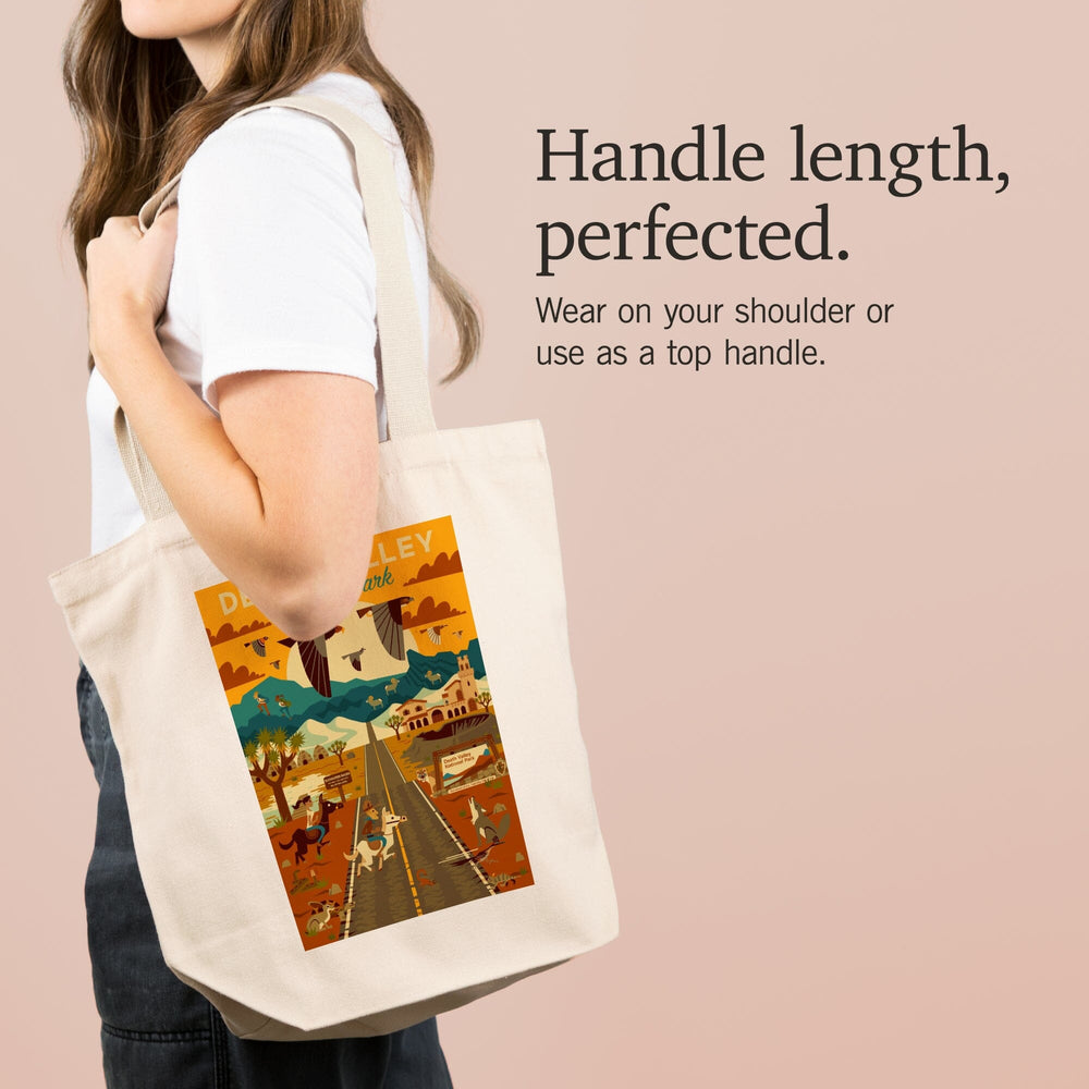 Death Valley National Park, California, Geometric National Park Series, Tote Bag Totes Lantern Press 