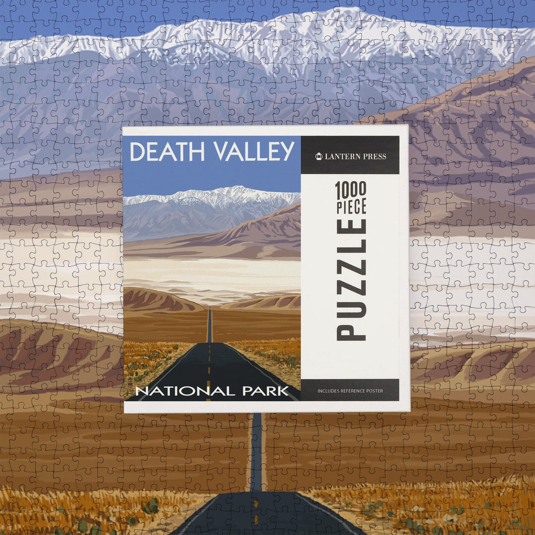 Death Valley National Park, California, Highway View, Jigsaw Puzzle Puzzle Lantern Press 