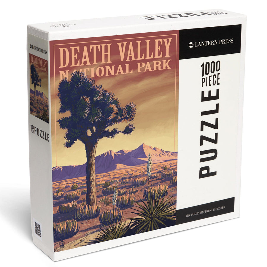 Death Valley National Park, California, Joshua Tree, Painterly Series, Jigsaw Puzzle Puzzle Lantern Press 