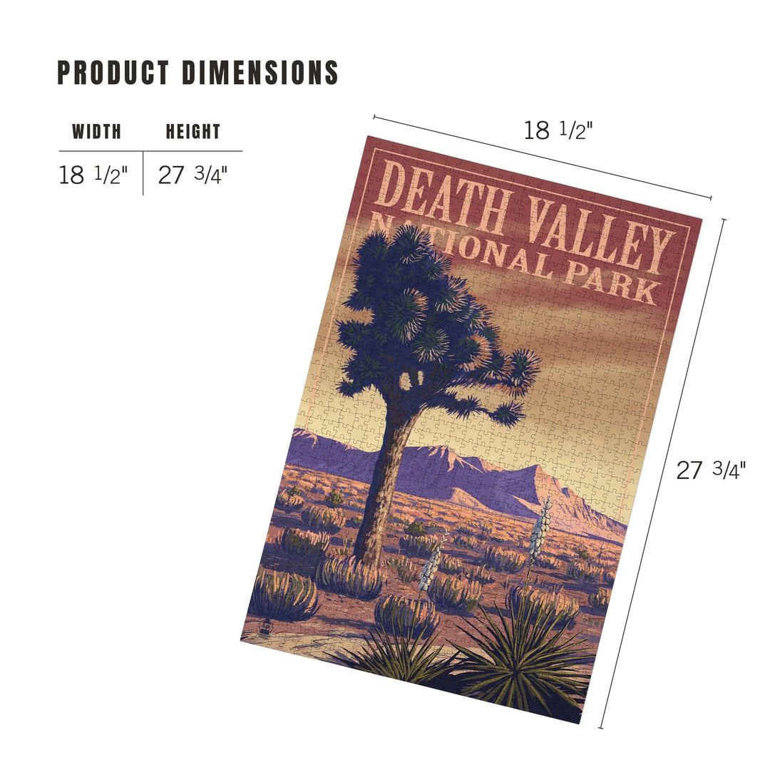 Death Valley National Park, California, Joshua Tree, Painterly Series, Jigsaw Puzzle Puzzle Lantern Press 