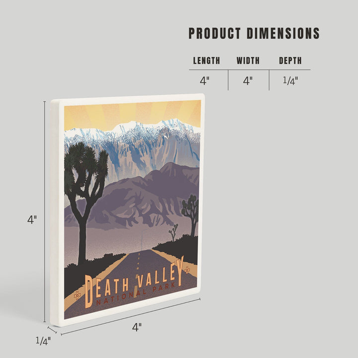 Death Valley National Park, California, Lithograph, Coasters Coasters Lantern Press 