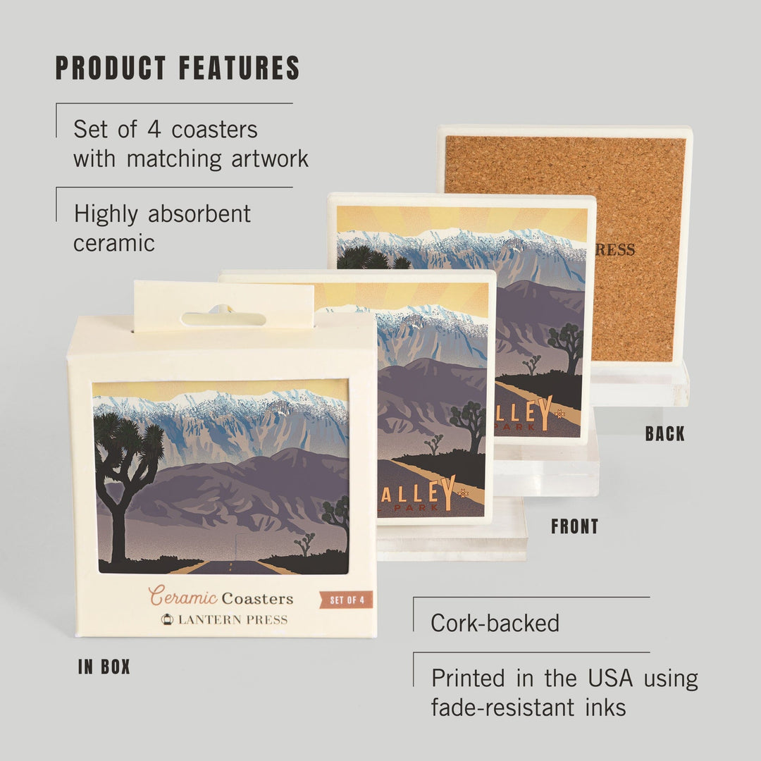 Death Valley National Park, California, Lithograph, Coasters Coasters Lantern Press 