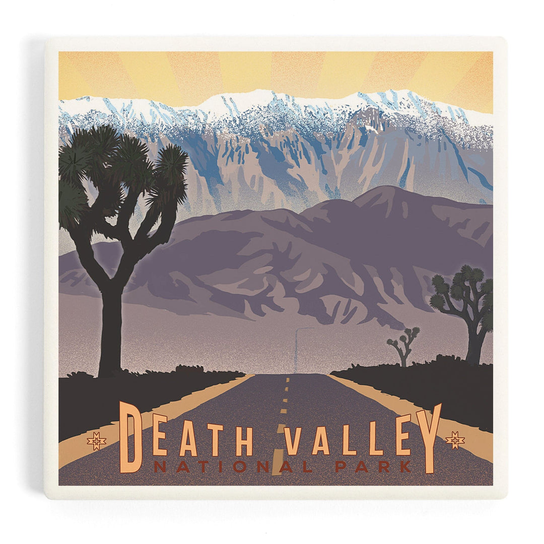 Death Valley National Park, California, Lithograph, Coasters Coasters Lantern Press 