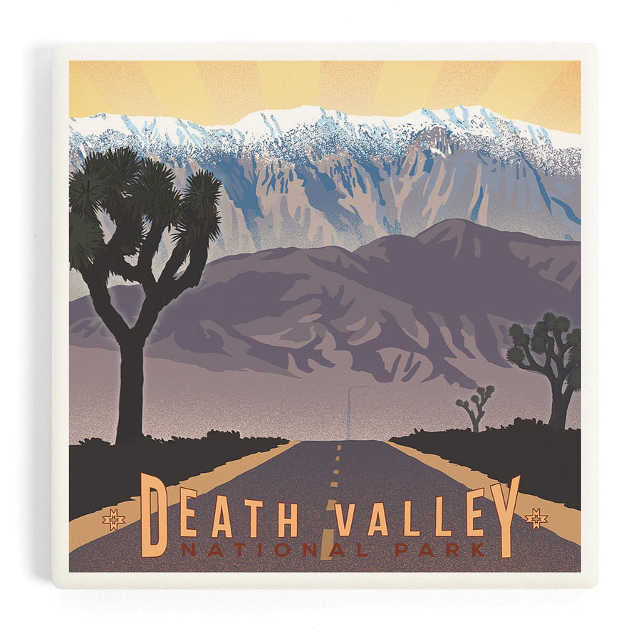 Death Valley National Park, California, Lithograph, Coasters Coasters Lantern Press 