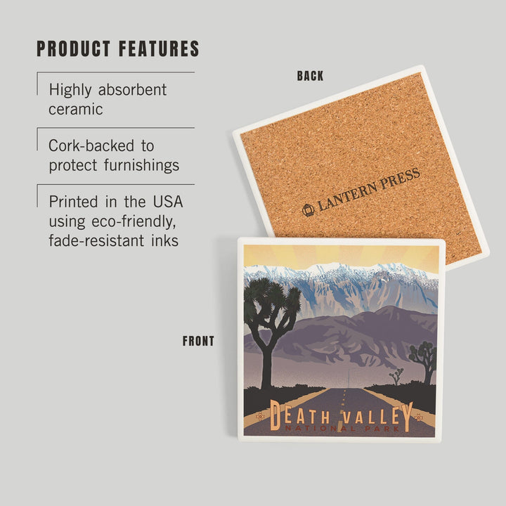 Death Valley National Park, California, Lithograph, Coasters Coasters Lantern Press 