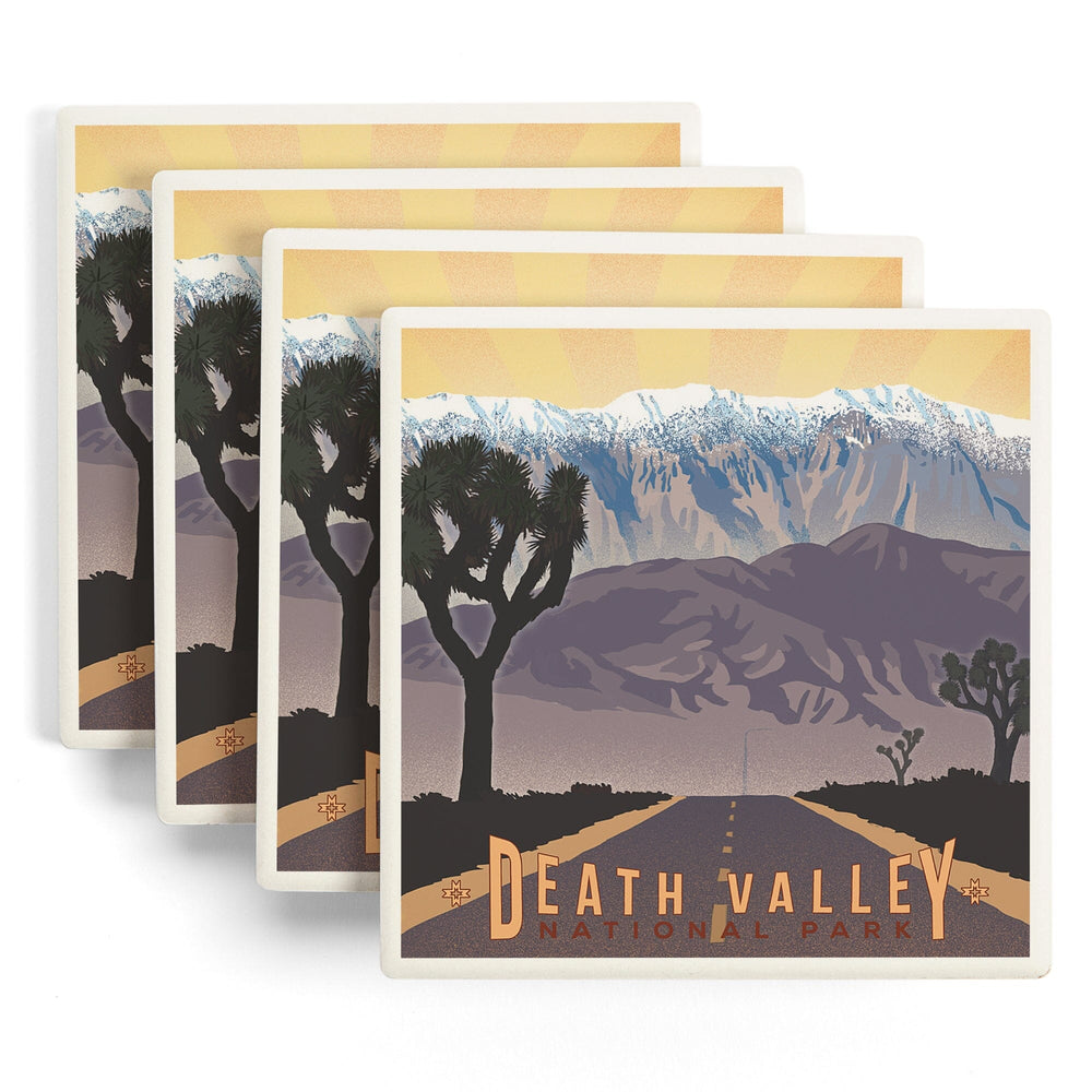 Death Valley National Park, California, Lithograph, Coasters Coasters Lantern Press 