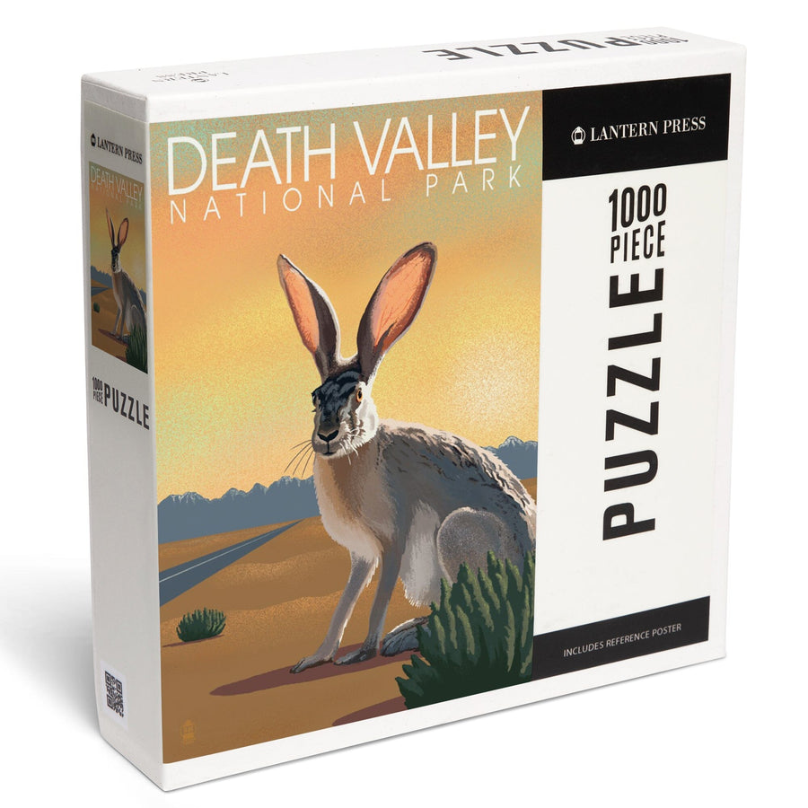 Death Valley National Park, California, Lithograph, Jackrabbit, Jigsaw Puzzle Puzzle Lantern Press 