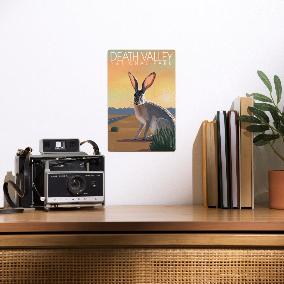 Death Valley National Park, California, Lithograph, Jackrabbit, Metal Signs Metal Lantern Press 