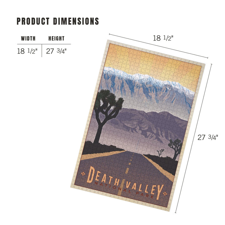 Death Valley National Park, California, Lithograph, Jigsaw Puzzle Puzzle Lantern Press 