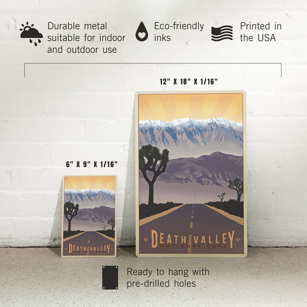 Death Valley National Park, California, Lithograph, Metal Signs Metal Lantern Press 