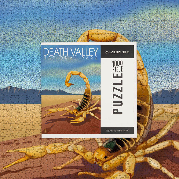 Death Valley National Park, California, Lithograph, Scorpion, Jigsaw Puzzle Puzzle Lantern Press 