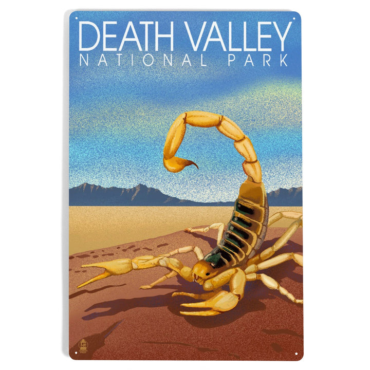 Death Valley National Park, California, Lithograph, Scorpion, Metal Signs Metal Lantern Press 