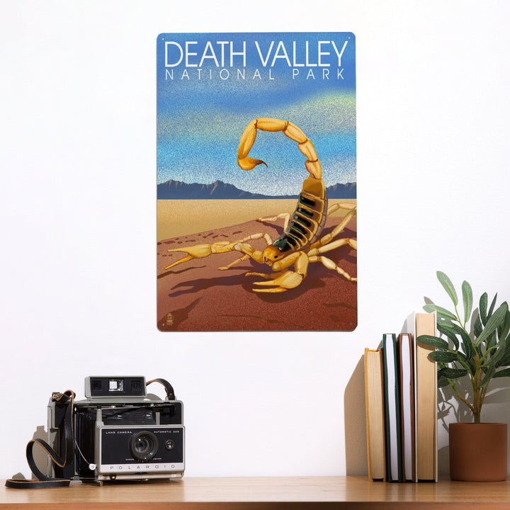 Death Valley National Park, California, Lithograph, Scorpion, Metal Signs Metal Lantern Press 