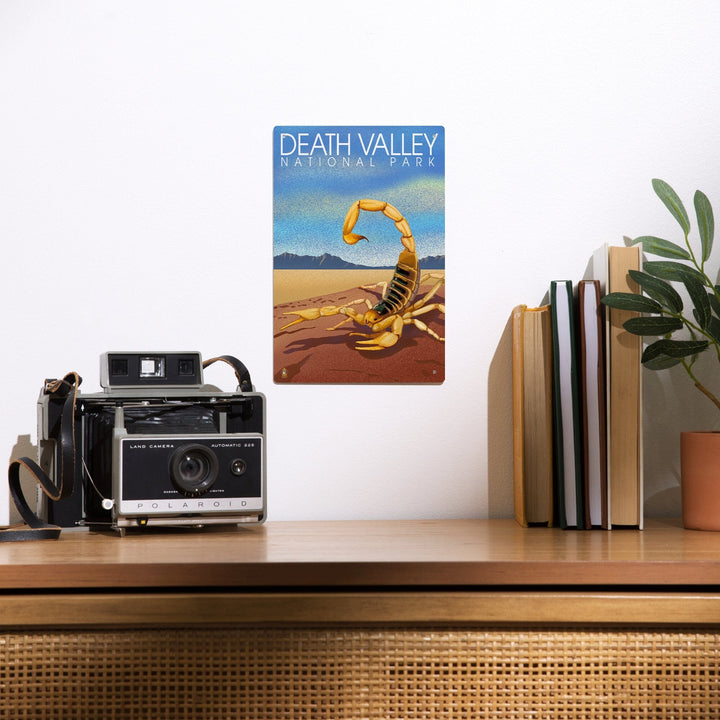 Death Valley National Park, California, Lithograph, Scorpion, Metal Signs Metal Lantern Press 