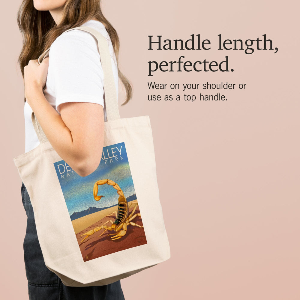 Death Valley National Park, California, Lithograph, Scorpion, Tote Bag Totes Lantern Press 