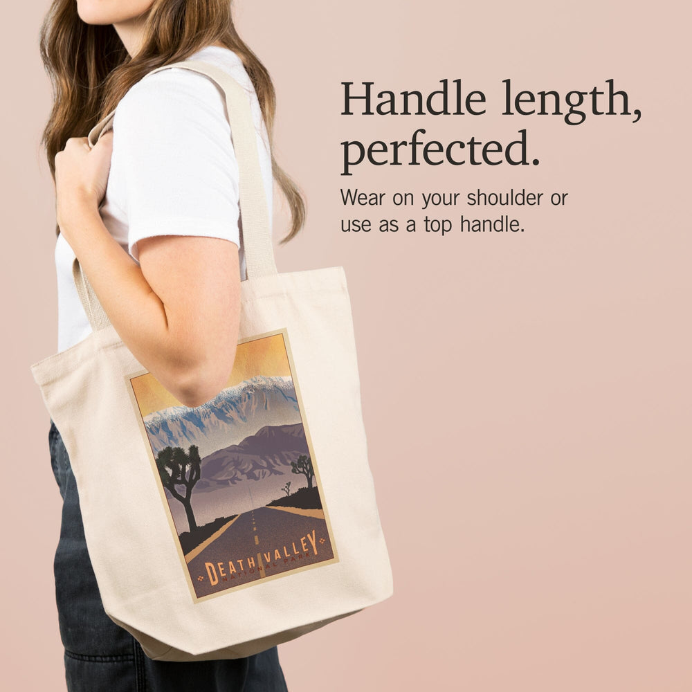 Death Valley National Park, California, Lithograph, Tote Bag Totes Lantern Press 
