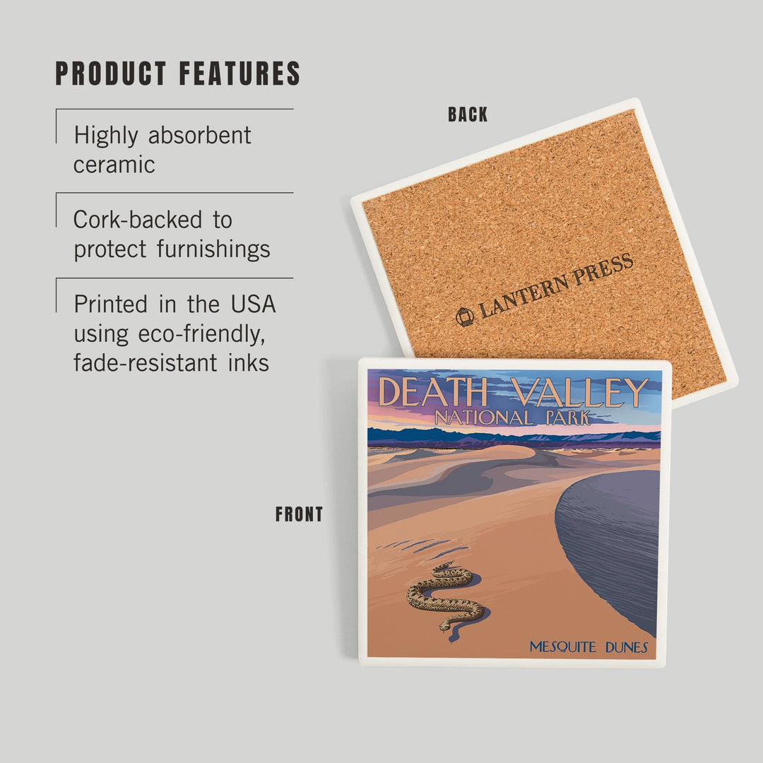 Death Valley National Park, California, Mesquite Dunes, Coasters Coasters Lantern Press 