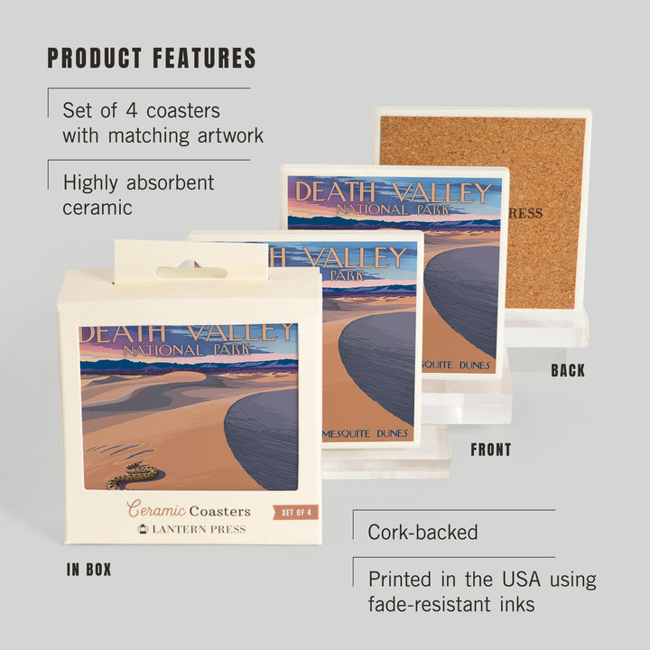 Death Valley National Park, California, Mesquite Dunes, Coasters Coasters Lantern Press 