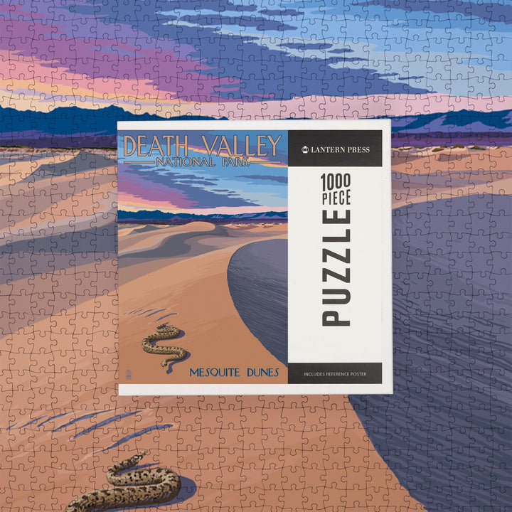 Death Valley National Park, California, Mesquite Dunes, Jigsaw Puzzle Puzzle Lantern Press 