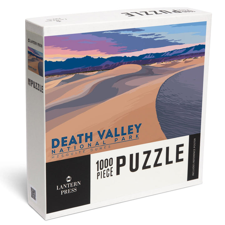Death Valley National Park, California, Mesquite Dunes, Sunset, Painterly, Jigsaw Puzzle Puzzle Lantern Press 
