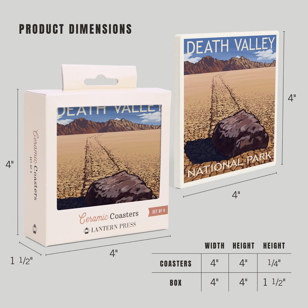 Death Valley National Park, California, Moving Rocks, Coasters Coasters Lantern Press 