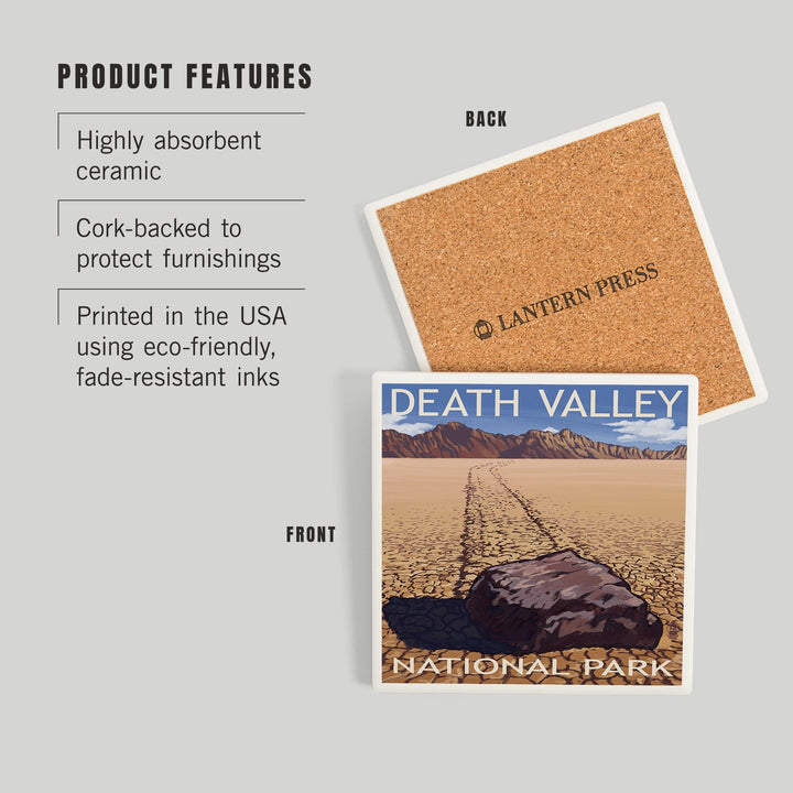 Death Valley National Park, California, Moving Rocks, Coasters Coasters Lantern Press 