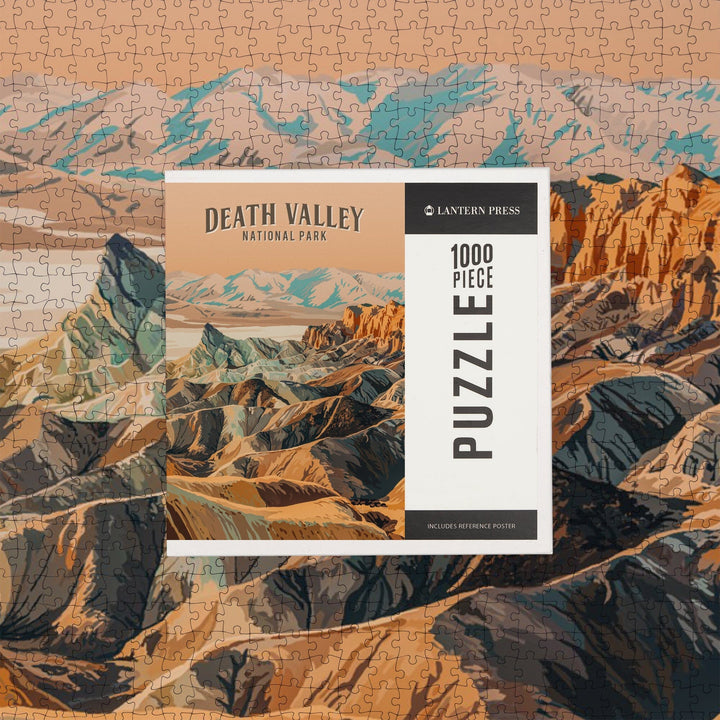 Death Valley National Park, California, Painterly National Park Series, Jigsaw Puzzle Puzzle Lantern Press 