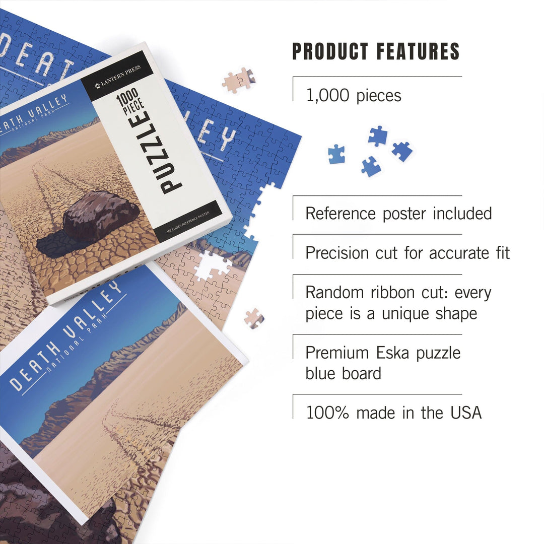 Death Valley National Park, California, Racetrack Playa, Jigsaw Puzzle Puzzle Lantern Press 