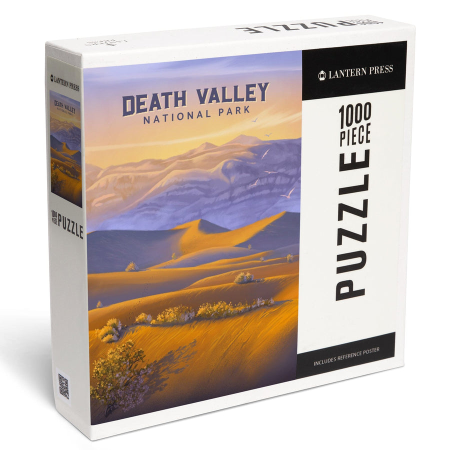 Death Valley National Park, California, Sand Dune Sunset, Oil Painting, Jigsaw Puzzle Puzzle Lantern Press 
