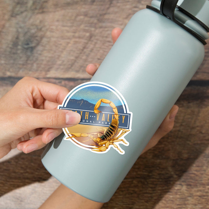 Death Valley National Park, California, Scorpion, Lithograph, Contour, Vinyl Sticker - Lantern Press