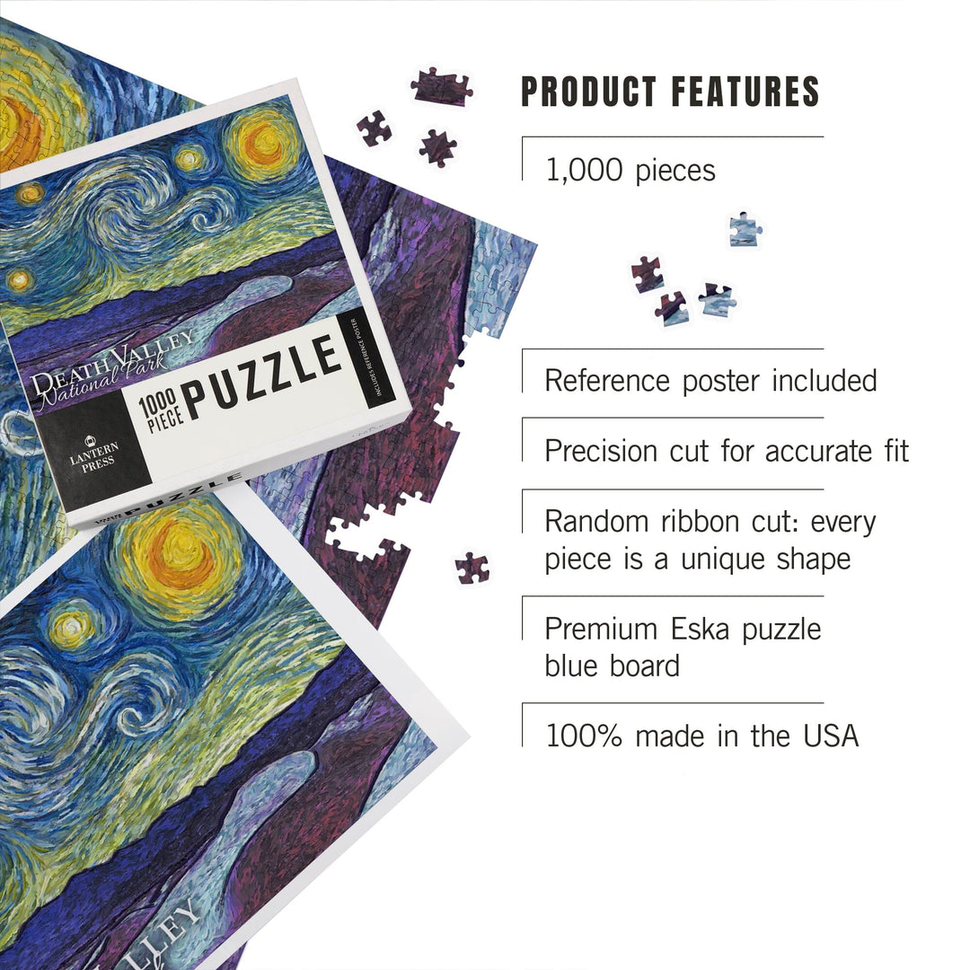 Death Valley National Park, California, Starry Night, Jigsaw Puzzle Puzzle Lantern Press 